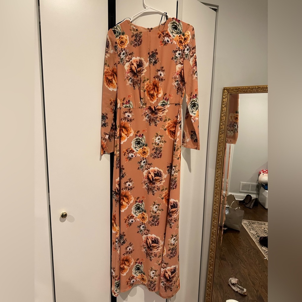 Long Floral Maxi Dress - A Line